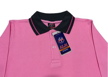 PEMBE UZUN KOL LAKOS YAKA TİŞÖRT