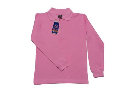 PEMBE UZUN KOL LAKOS YAKA TİŞÖRT