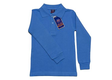 MAVİ UZUN KOL LAKOS YAKA TİŞÖRT