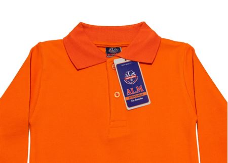 TURUNCU UZUN KOL LAKOS YAKA TİŞÖRT