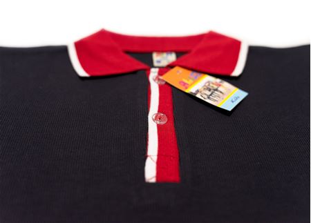 KIRMIZI SİYAH UZUN KOL LAKOS YAKA TİŞÖRT