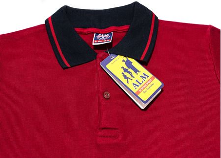 KIRMIZI UZUN KOL LAKOS YAKA TİŞÖRT