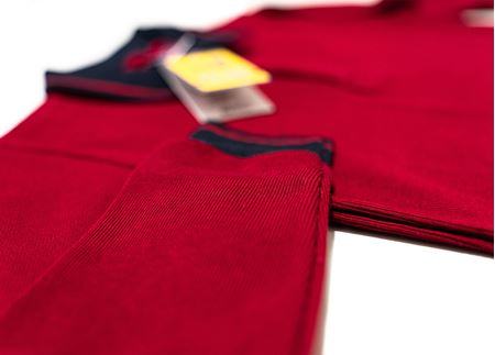 KIRMIZI UZUN KOL LAKOS YAKA TİŞÖRT