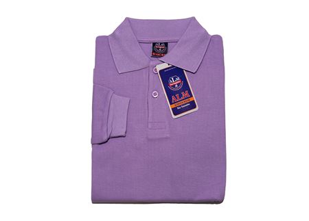 LİLA UZUN KOL LAKOS YAKA TİŞÖRT