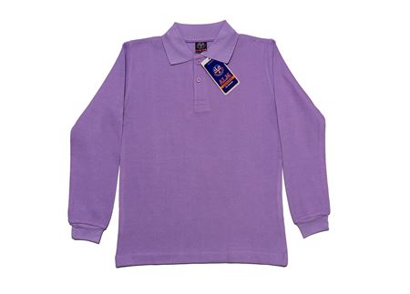 LİLA UZUN KOL LAKOS YAKA TİŞÖRT