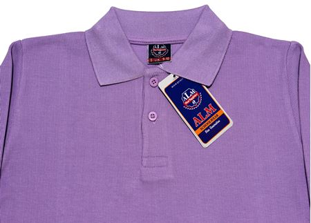 LİLA UZUN KOL LAKOS YAKA TİŞÖRT