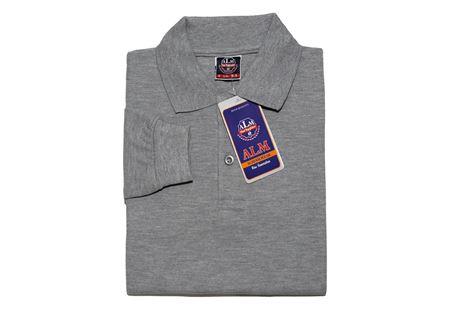 GRİ UZUN KOL LAKOS YAKA TİŞÖRT