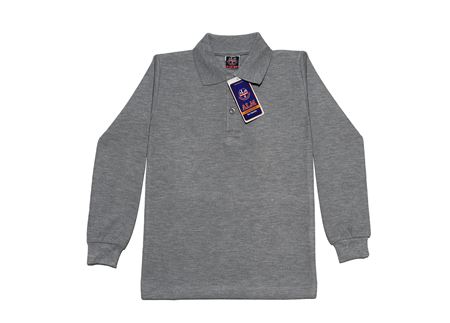 GRİ UZUN KOL LAKOS YAKA TİŞÖRT