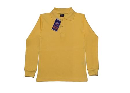 DÜZ SARI UZUN KOL LAKOS YAKA TİŞÖRT