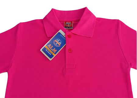 KISA KOL ŞEKER PEMBESİ POLO YAKA