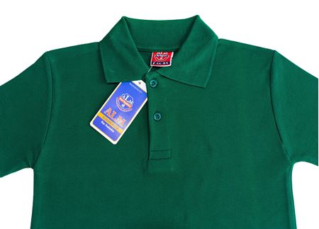 KOYU YEŞİL KISA KOL POLO YAKA TİŞÖRT