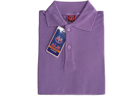 LİLA KISA KOL POLO YAKA TİŞÖRT