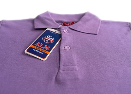 LİLA KISA KOL POLO YAKA TİŞÖRT