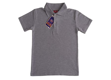 GRİ KISA KOL LAKOS YAKA TİŞÖRT