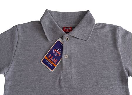 GRİ KISA KOL LAKOS YAKA TİŞÖRT