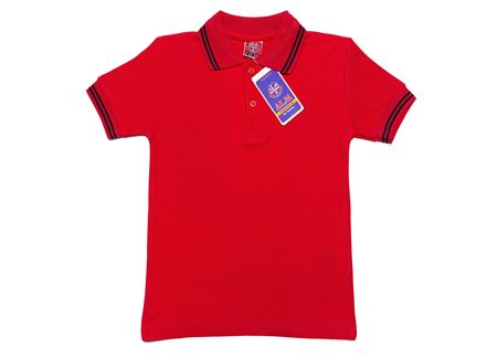 KIRMIZI KISA KOL LAKOS YAKA TİŞÖRT