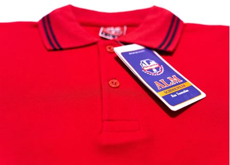 KIRMIZI KISA KOL LAKOS YAKA TİŞÖRT