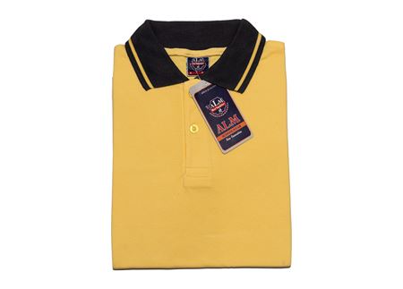 SARI KISA KOL LAKOS YAKA TİŞÖRT