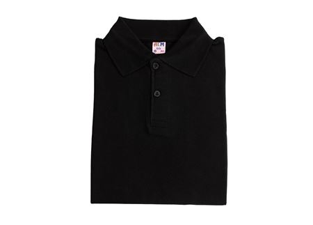 SİYAH KISA KOL LAKOS YAKA TİŞÖRT