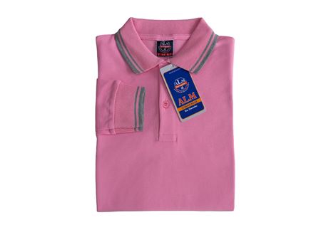 PEMBE UZUN KOL LAKOS YAKA TİŞÖRT