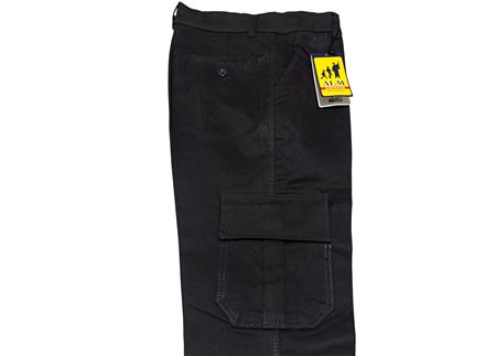 DÜZ BEL-PAÇA KOMANDO CEP PANTOLON SİYAH