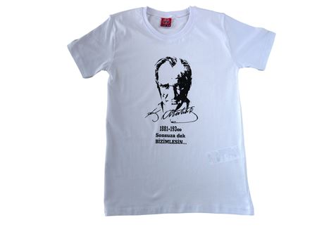 ATATÜRK ARMALI TİŞÖRT BEYAZ