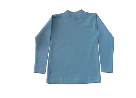 YARIM BOĞAZ ÇOCUK UZUN KOL SWEATSHİRT BUZ MAVİSİ